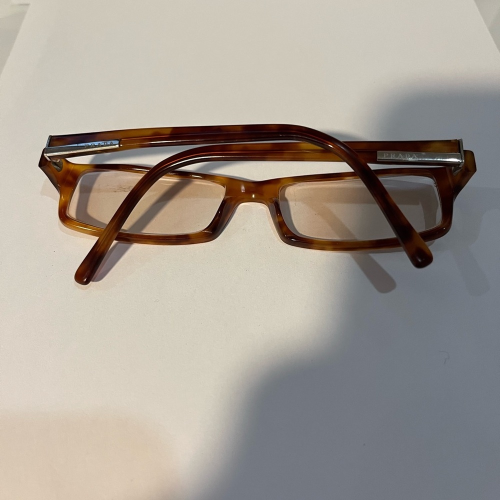 Prada Tortoise Shell Rectangular Glasses - image 3